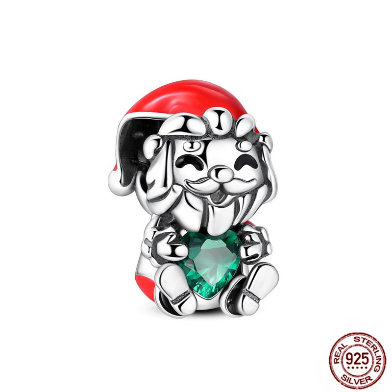 Christmas Charms Copper Fit Pendant Original Bracelets Santa Claus Snowflake Tree Gingerbread Man Beads Diy Jewelry