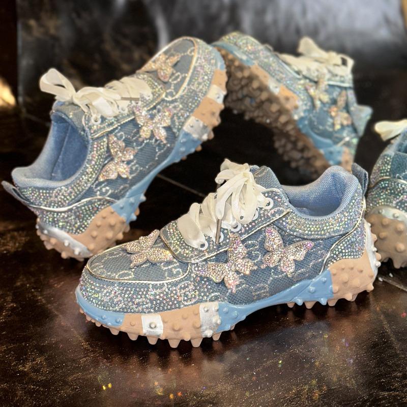 New Water Diamond Casual Sports Shoes, Dad Shoes, Low-top Single Shoes