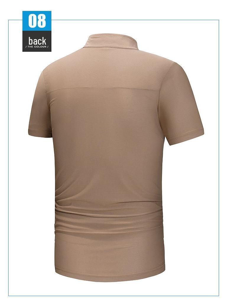 2026 Half-Zip Quick-Dry Polo: Lightweight, Breathable Short Sleeve Sport T-Shirt for Casual Fitness & Running