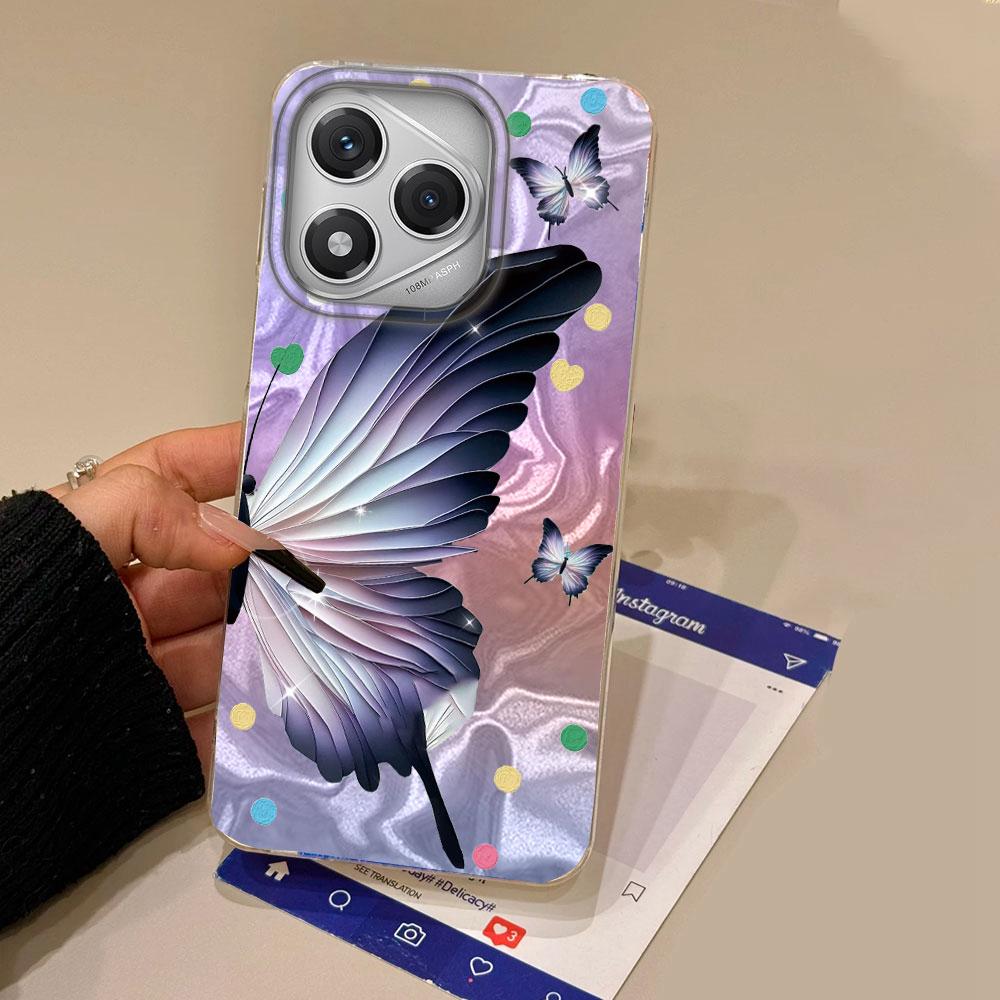 Green Butterfly water Texture Phone Cases for Honor 400 200 Pro Magic 7 5 Lite X9a X9c X8a X8b X8c TPU Shell Silicone Back Cover