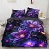 Colorful Rose 3D Printed Pattern 3pcs Single Double Queen Quilt Cover Pillowcase Bedding Set