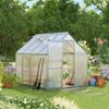190 X 253 Cm Walk-In Polycarbonate Greenhouse - Silver-Tone