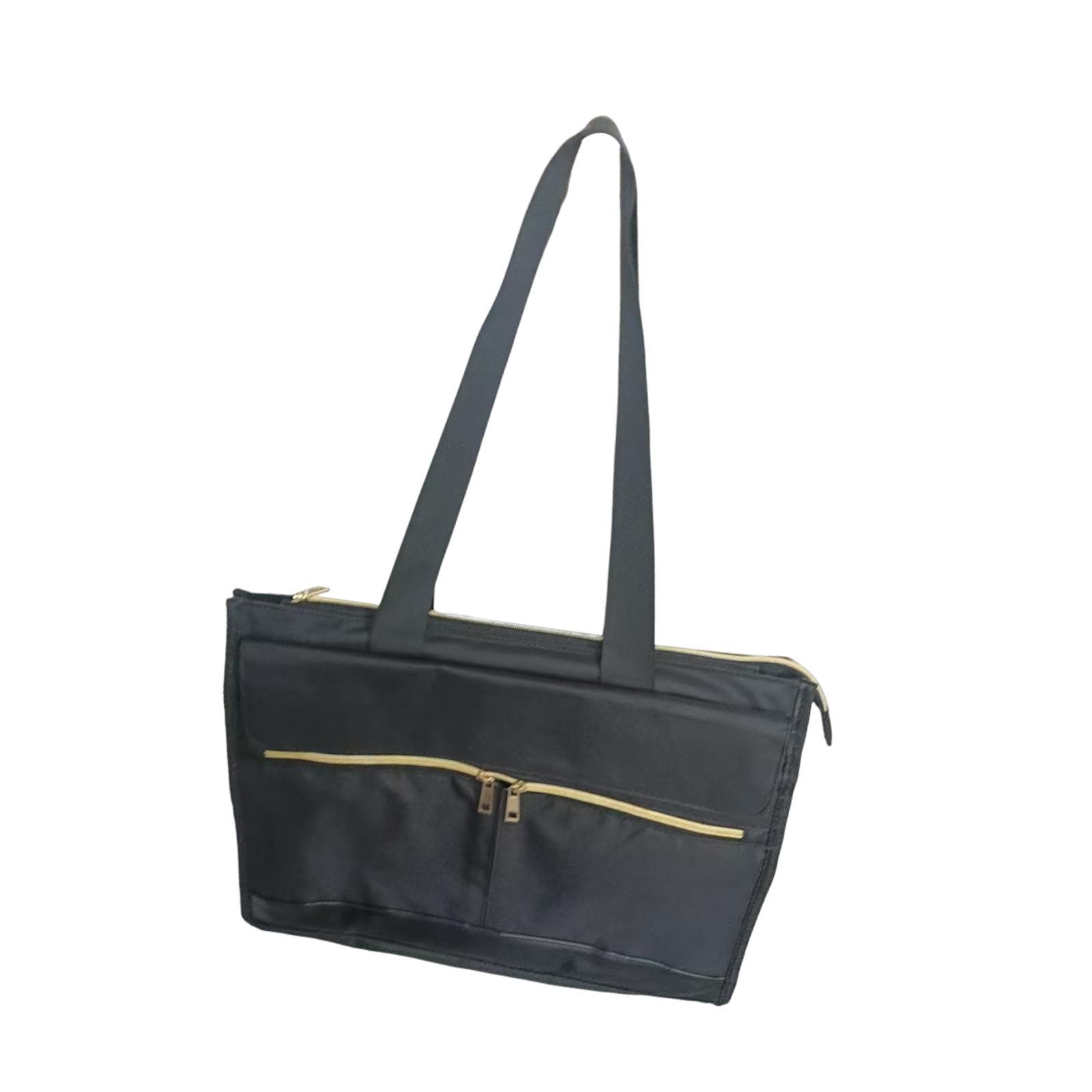 

Women Tote Bag with Insulated Lunch Compartment Waterproof Zipper Pockets Work Bag for Business Electronics Accessories чорний