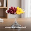 Lotus-Shaped Pedestal Fruit Dish Sculptural Holder Countertop