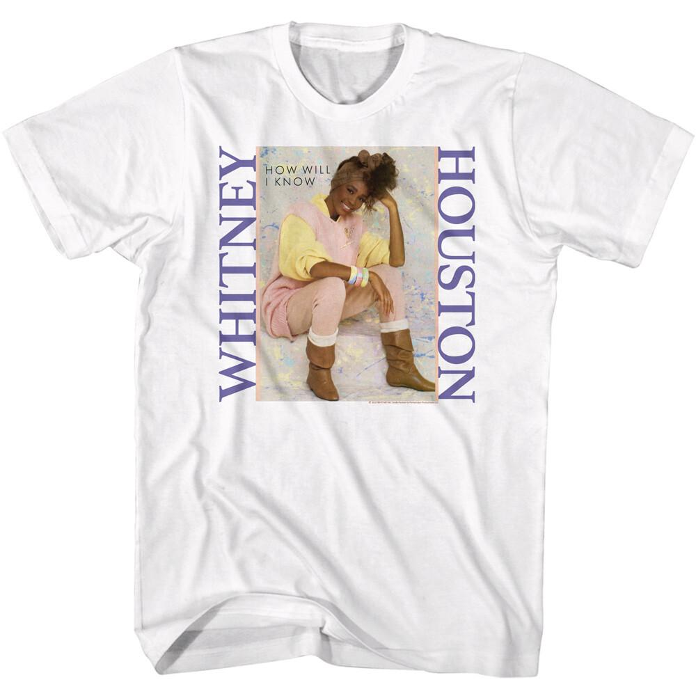 Whitney Houston How Will I Know Pastel Photo Men T Shirt R B Pop Music Merch XXXL
