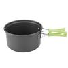 8PcsCelsiusset Portable Outdoor Travel Camping Picnic Cookware Cooking Pot Pan Bowel Set(Black)