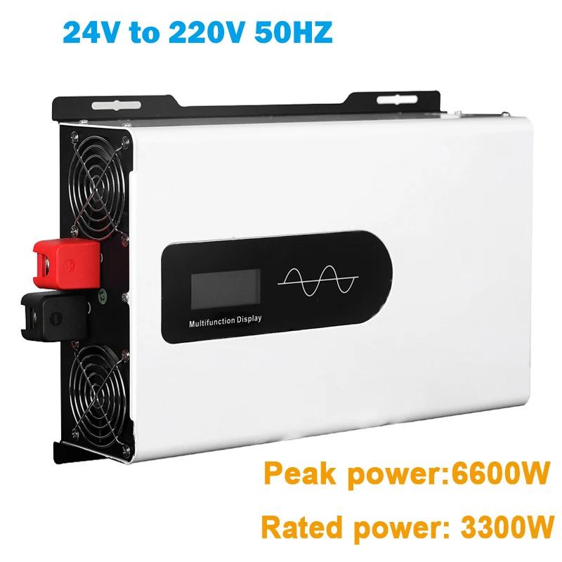 Pure Sine Wave Inverter 6600W 10000W Solar Power Inverters DC 12V 24V To AC 220V 230V 50HZ Charger Voltage Converter