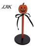 Solid Wood Standing Rack Halloween Paper Towel Roll Holder, Ghost/Pumpkin/Witch's Hat/Bat Decor, Fall Seasonal Kitchen Storage Durable Reel