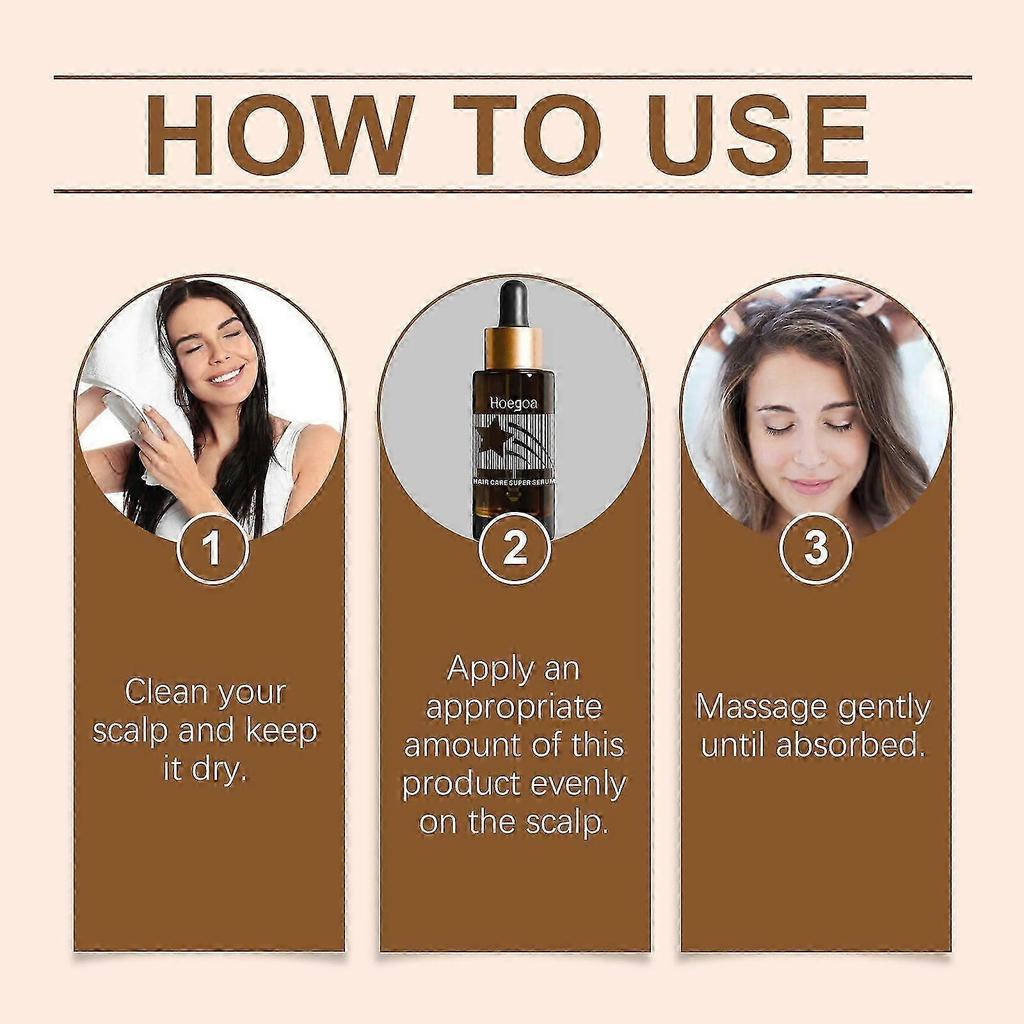 Haarwachstumsserum gegen Haarausdünnung & Haarausfall - Haarserum für Haarwachstum - Für dichter und voller aussehendes Haar, 30ml