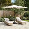 Garden Umbrella with LED Lights and Base 200 x 300 cm