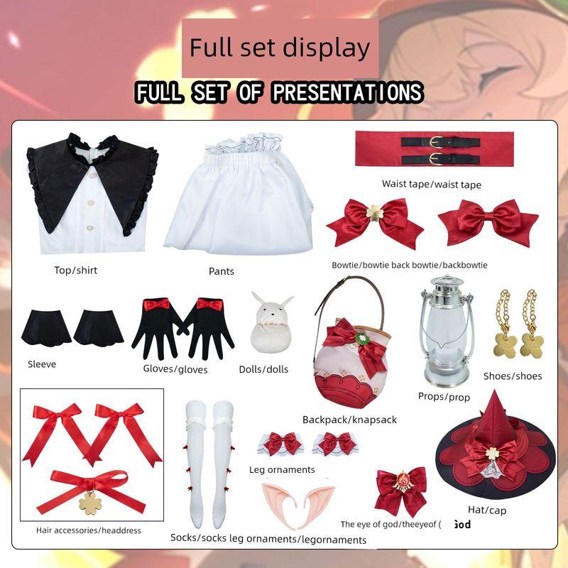 Genshin Impact Witch Klee New Skin Qihua Xingzhu Cosplay Costume Female Cute Witch Cosplay Game Anime Two Genshin Impact - Qihua Star Candle 3XL