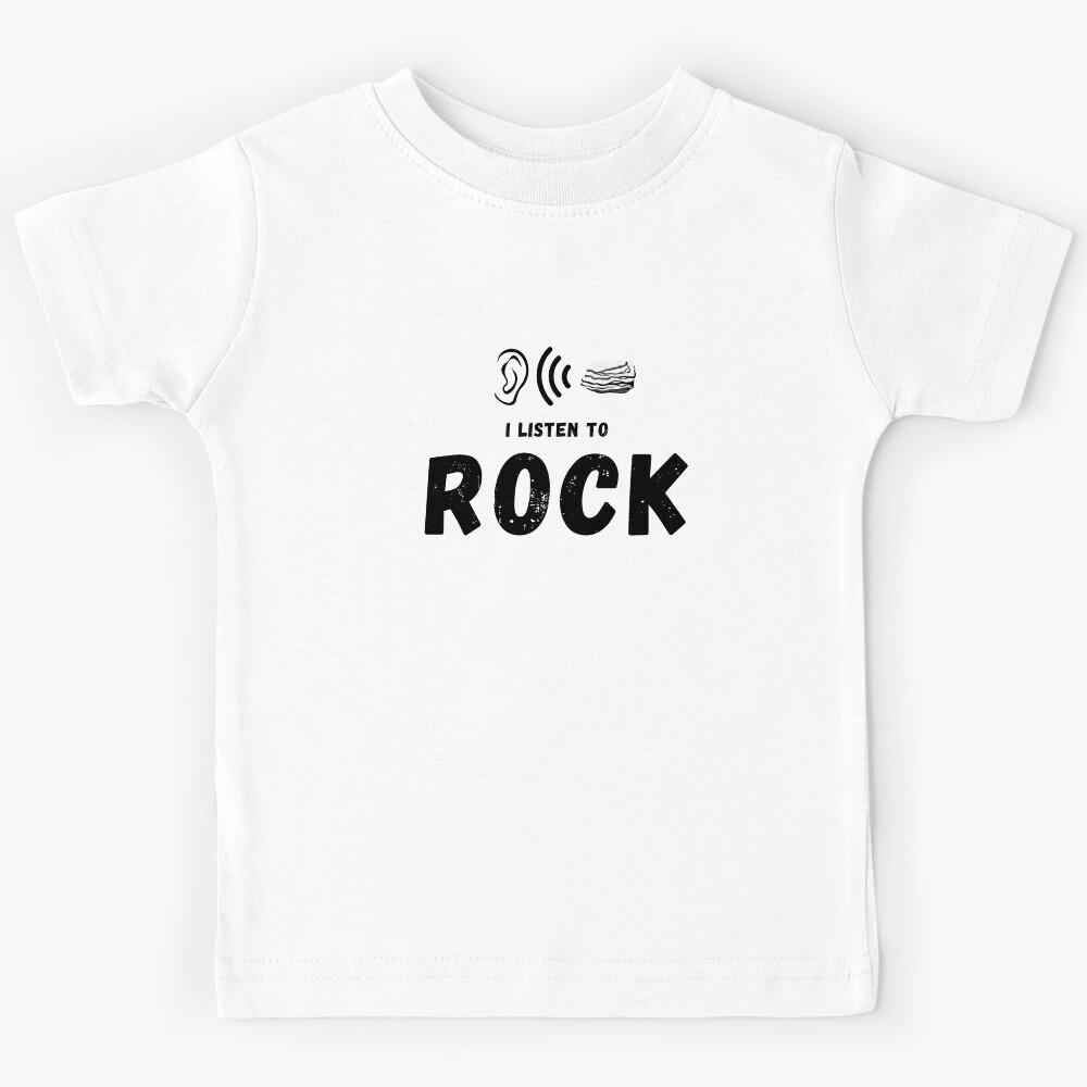 I listen to rock music meme Kids T-Shirt 170