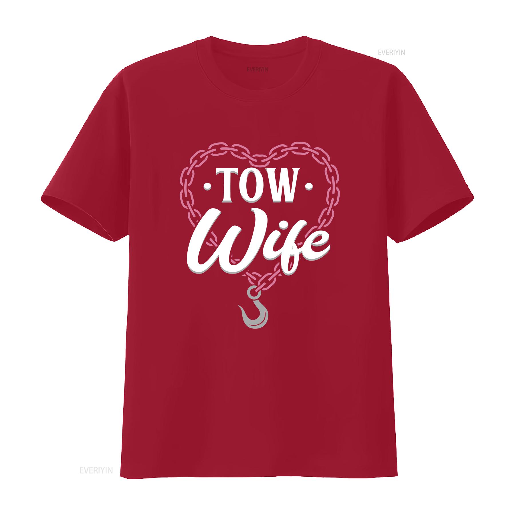 

Tow Truck Wife T Shirt Driver Towing vintage Washed Comfortable Stylish Breathable graphic Top For Everyday Wear Slightly S