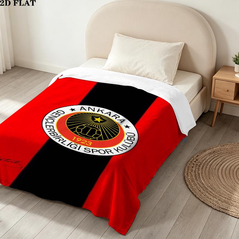 Gençlerbirliği Flanelldecke mit Aufdruck Hohe Qualität Warm Bequem Decke für Alle Jahreszeiten Perfekt für Geschenke Wohnkultur
