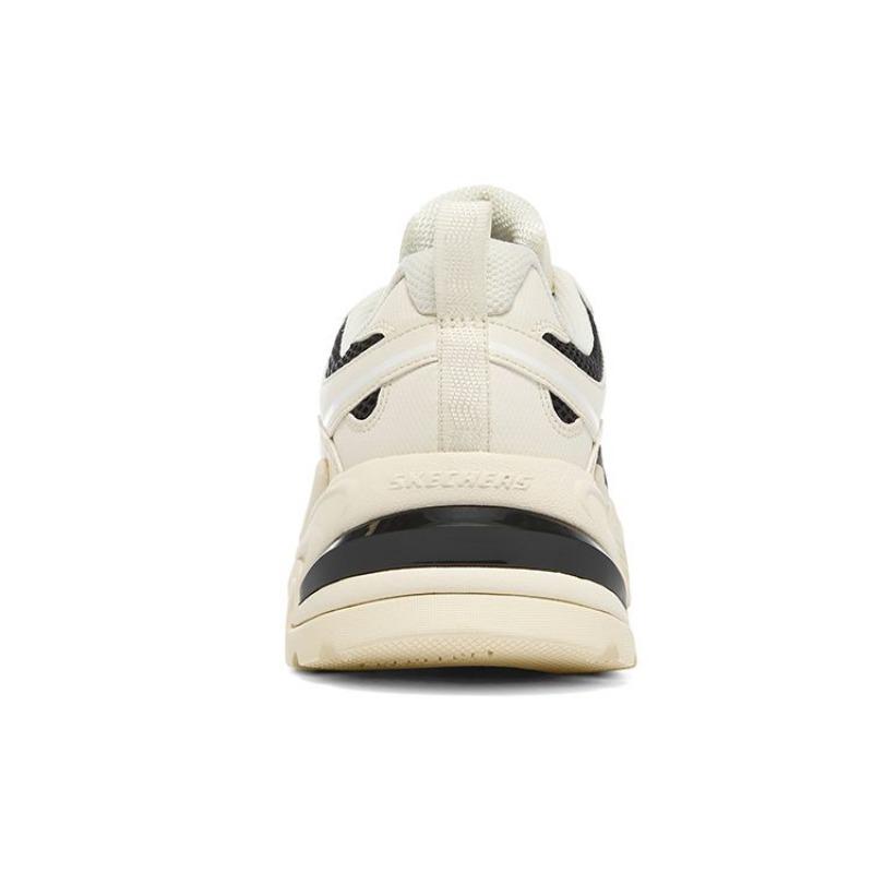 Skechers Stamina V2 Women Co-branded Retro Techwear Elevated Low Top Dad Shoes Mesh Synthetic Leather Beige Black 149514-NTBK