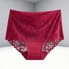 1 Pezzo Donna Lusso Ricamo Floreale Sexy Pizzo Mutandine Vita Alta Elastico Biancheria Intima Donna Traspirante Pizzo Patchwork Lingerie Nuovo