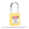 5 Sets 38mm Lockout Lock Insulation LOTO Nylon PA Steel for Nuclear Energy Logistics Transport