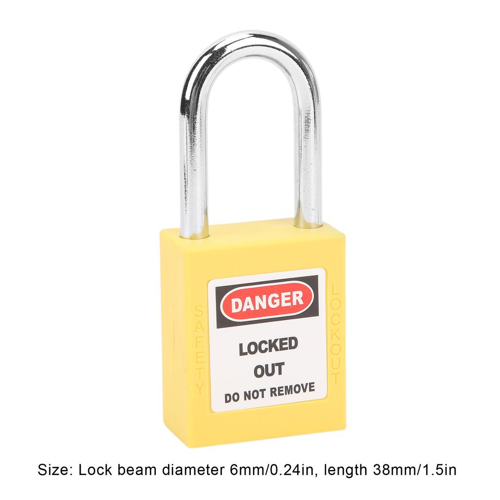 5 Sets 38mm Lockout Lock Insulation LOTO Nylon PA Steel for Nuclear Energy Logistics Transport