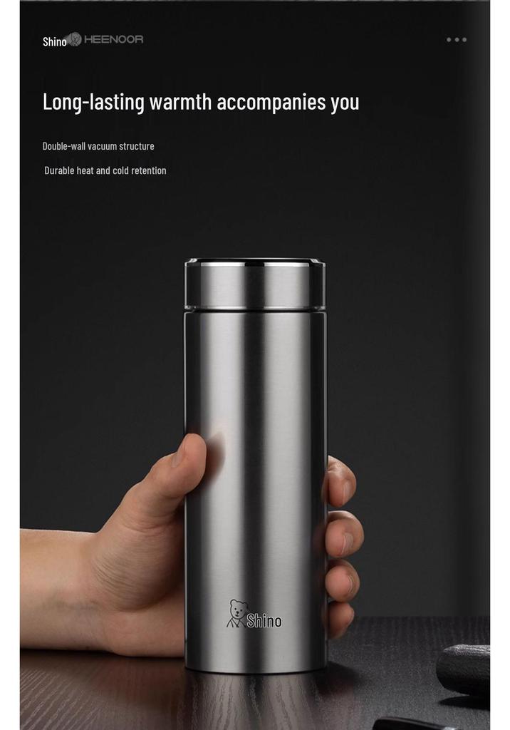 Xinuo 304 Stainless Steel Men's Business Thermos Cup, Large Capacity Vacuum Insulated Water Bottle for Home or Car
