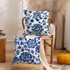Blue And White Porcelain Cushion Cover Short Plush Double-Sided Printing Home Machine Washable In Warm Winter Pillow Cover