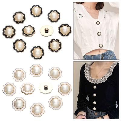 10Pcs High Quality Ornaments DIY Shirt Buttons Pearl Clothing Buttons Needlework Sewing Accessories