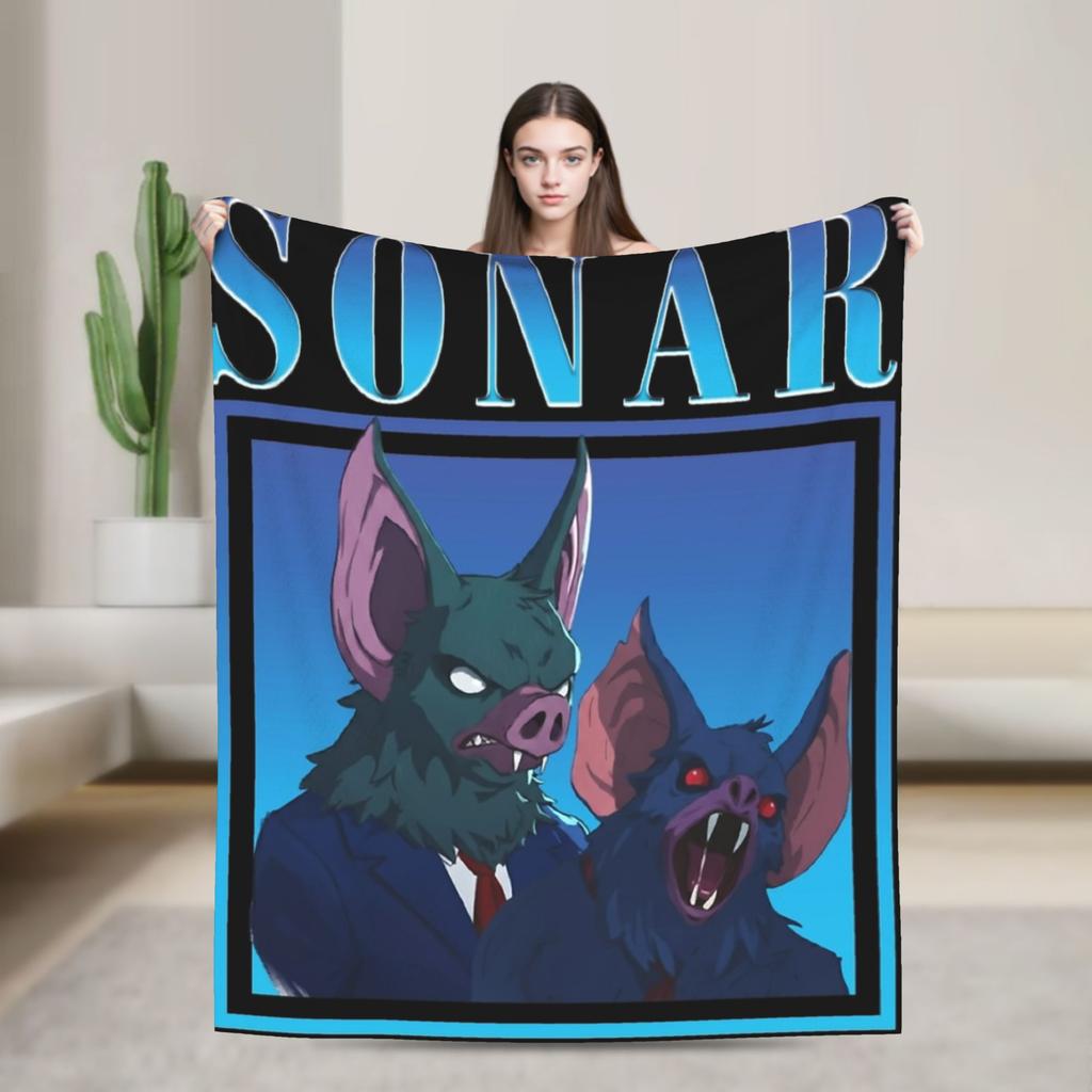 Super Soft Dispatch Game Character Collage  Throw Blanket Premium Fleece Flannel Lightweight  Bed Blanket Cozy Fluffy Blankets