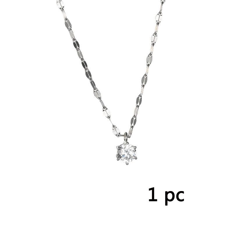 2025 New Fashion Simple Simple Fresh Six Claw Necklace Female Temperament Personality Collarbone Chain Jewelry
