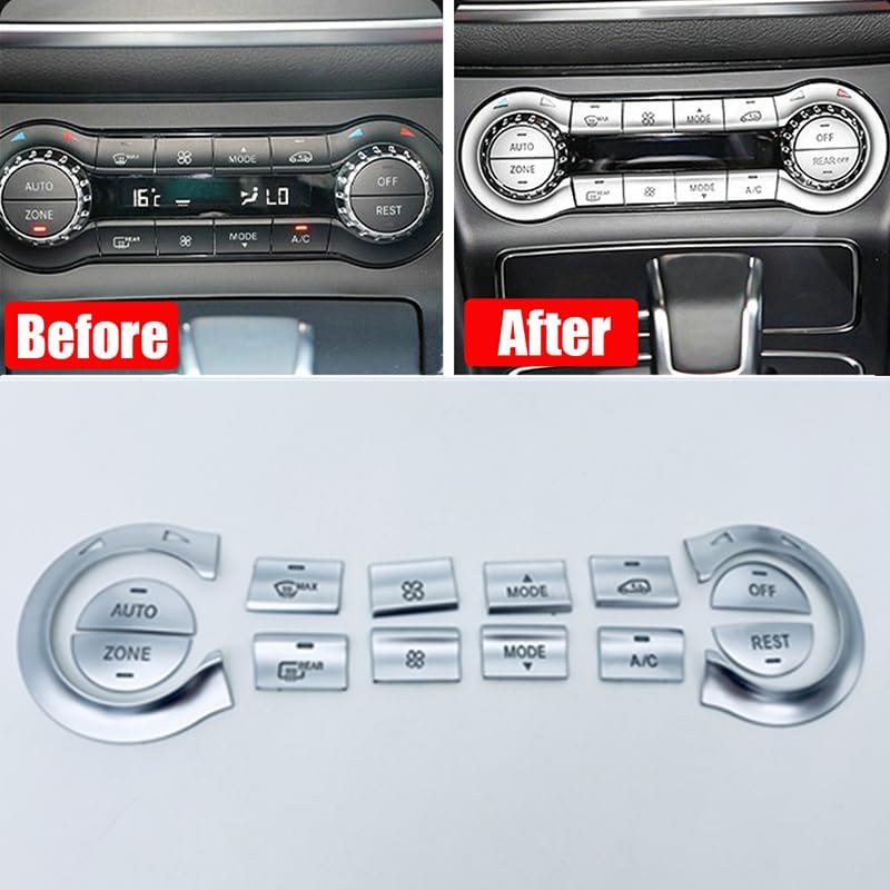 Air Conditioning Button Covers Trim Sticker Replacement for Benz CLA C117 GLA X156 A Class W176 2013 2014 2015 2016 2017 2018