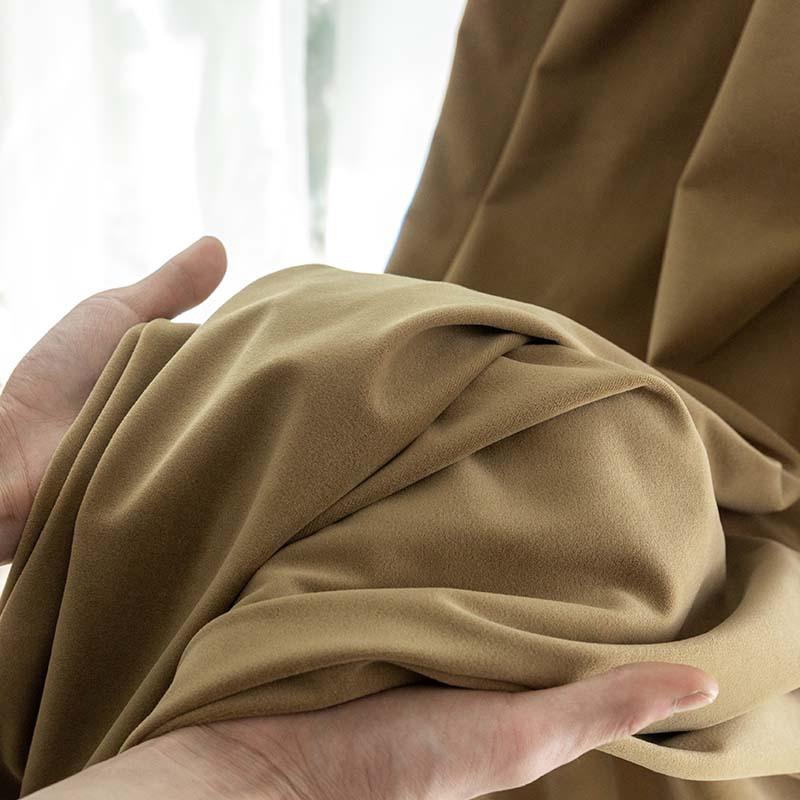 Cashmere Mink Thermal Curtains Hotel Engineering Blackout Fireproof Curtains Living Room Curtains
