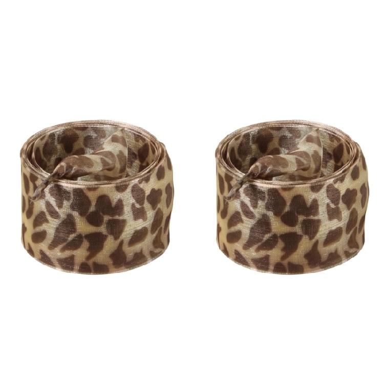 1 Pair Leopard Print Sheer Gauze Shoe Laces for Women Casual Shoes Sneakers 4CM Width Decorative Shoelaces Shoestrings
