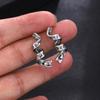 Diamond-Encrusted Letter Spiral Stud Earrings For Women, Niche Light Luxury High-End Sense Fashion Personality Cold Wind Earrings