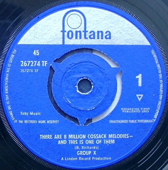 7inch Record GROUP X - There Are 8 Million Cossack Melodie 267274TF FONTANA 1963 UK Rock Used