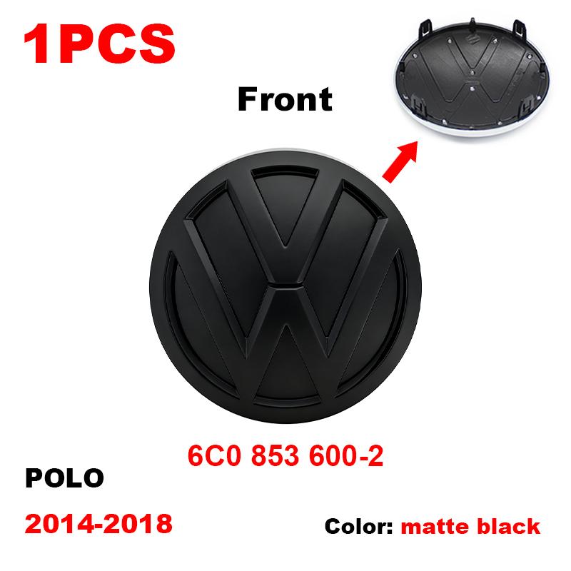 MPSGW1 1pcs 6C0 853 600 For VW Polo 2014-2018 Car Logo Emblem Hood Front And Rear Tail Mark Rear Badge Modification Accessories