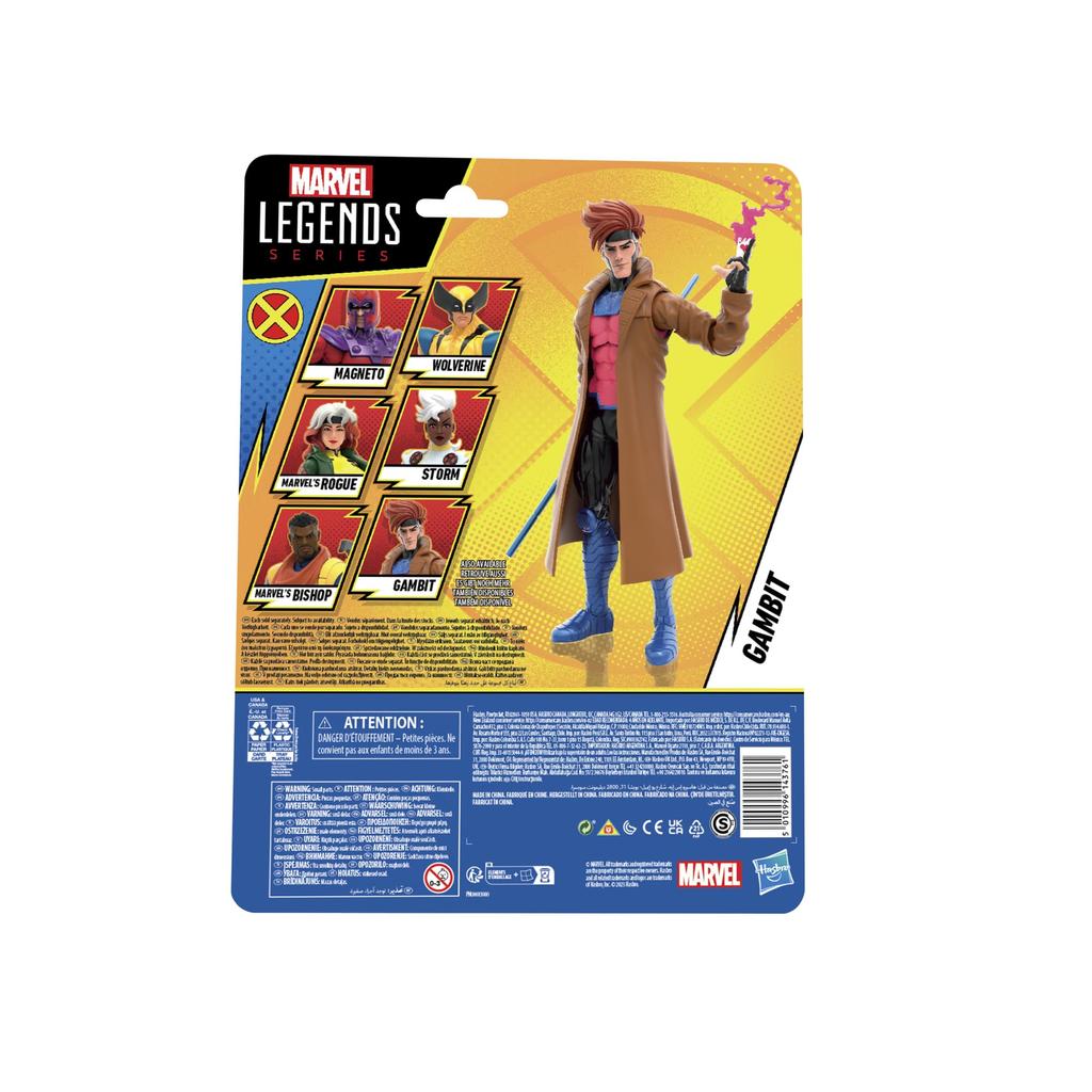 Hasbro Marvel Legends Series Action Marvel Legends Actionfigur F6547 Autentisk Gambit, X-Men '97 6-tommer (15 cm) Figur,