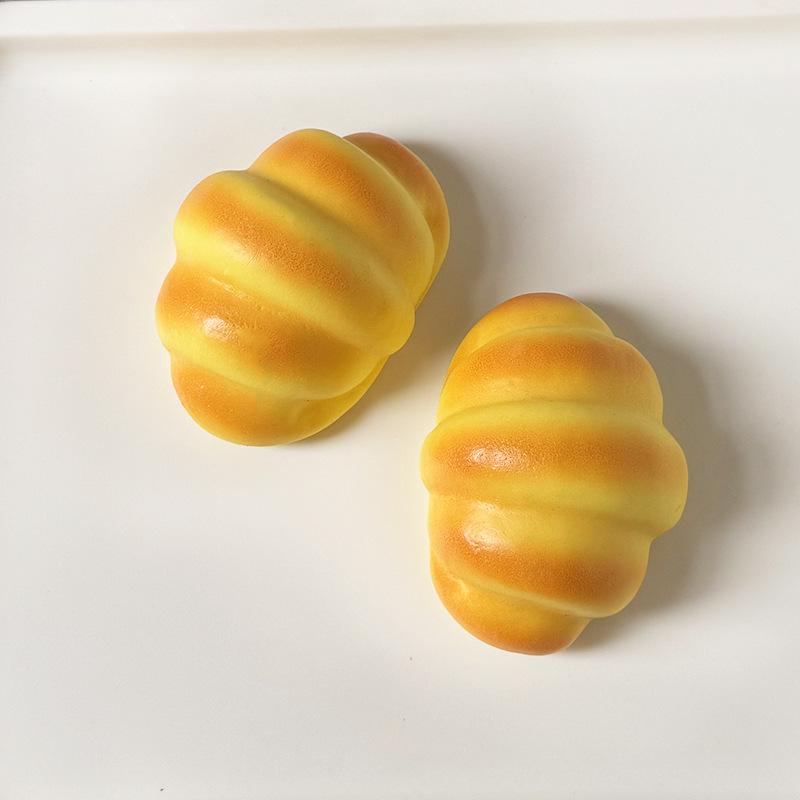 Slow Rebound Squishy Croissant Toy with Milky Scent - Stress Relief & Soft Feel