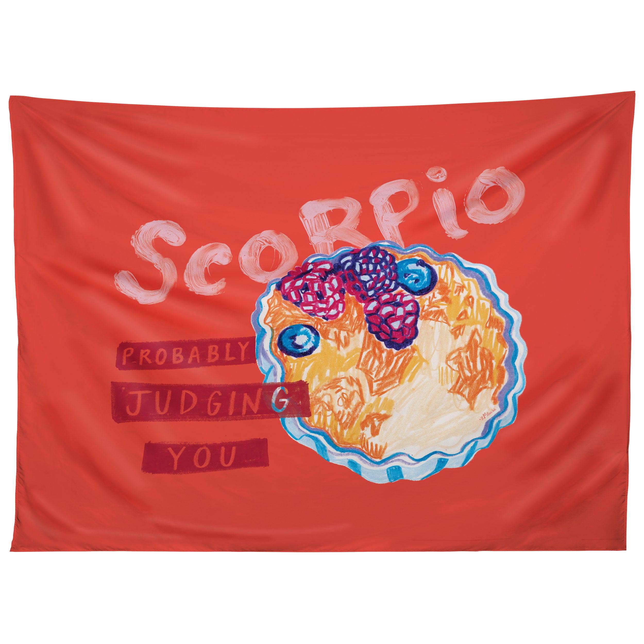 SCORPIO MOOD IN TOMATO RED tapestry 75x100