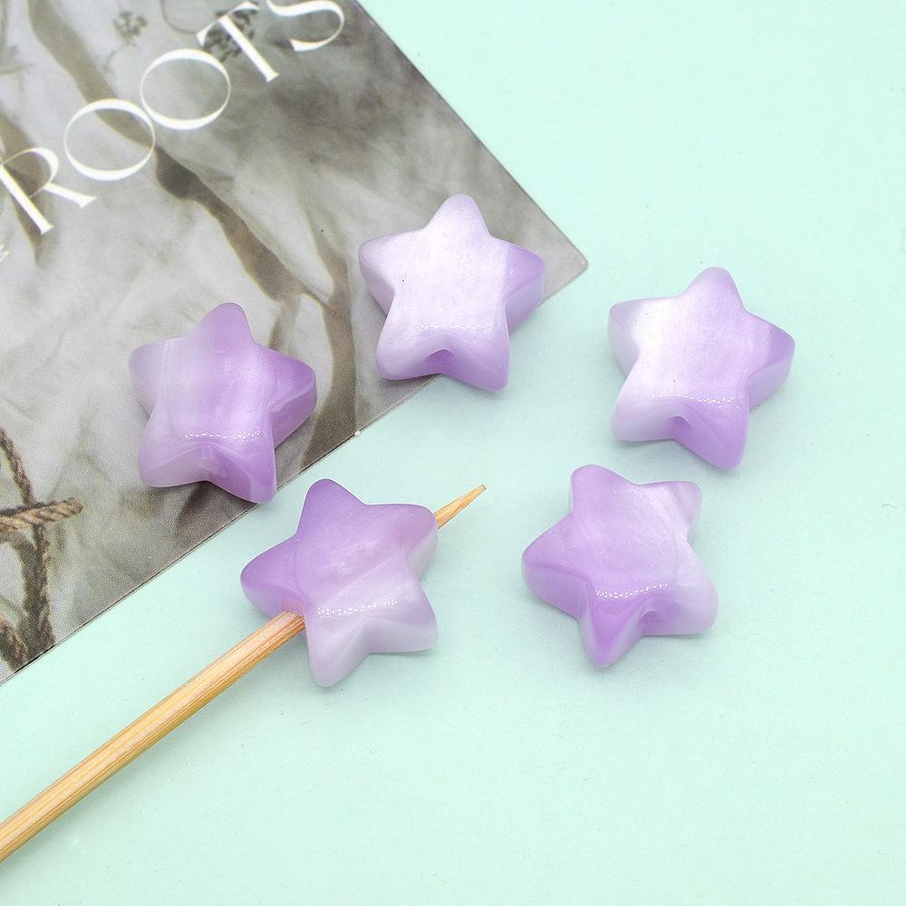 1Pcs 16mm Star Love Heart Mermaid Glitter Colorful Resin Beads Loose Spacer Beads for Jewelry Making DIY Bracelet Necklace