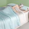 Cooling Ice Silk Tencel Summer Quilt Four-Piece Set: Water & Machine Washable, Ideal for Air Conditioning.