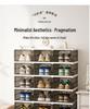 Foldable Transparent Shoe Box Cabinet with No-Install Lid - Multi-layer Thickened Shoe Rack for Home Storage