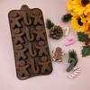 1 Christmas Chocolate Mold Gingerbread Man Crutches Cookie Mold Household Baking Ice Tray Mold