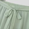 INCERUN Sommer Herren Elastischer Bund Lässige Lockere Halbhosen Shorts