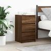 VidaXL Bedside Tables with 3 Drawers 2 Pcs Brown Oak 39x35x65 Cm, Side Table, Bedside Cabinet, Accent Table for 861350