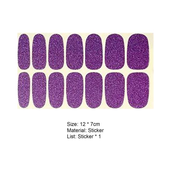 Nail Wrap Self-Adhesive Glitter Surface Ultra Thin Glitter Powder Sequin Nail Polish Stickers Decals Strips for Female