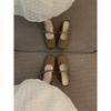 Sanfte Halbschuhe flacher Boden Saison flach Karte Kette Temperament Mary Jane Schuhe Tasche Kopf Einzelschuhe