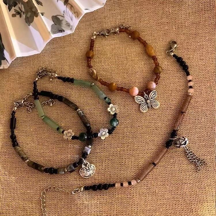 Butterfly Stylish Lotus Bracelet Retro Artistic Design Perfect For Summer Gifts