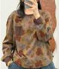 Women's Casual Spring Print Long Sleeve Cotton Pullover Top