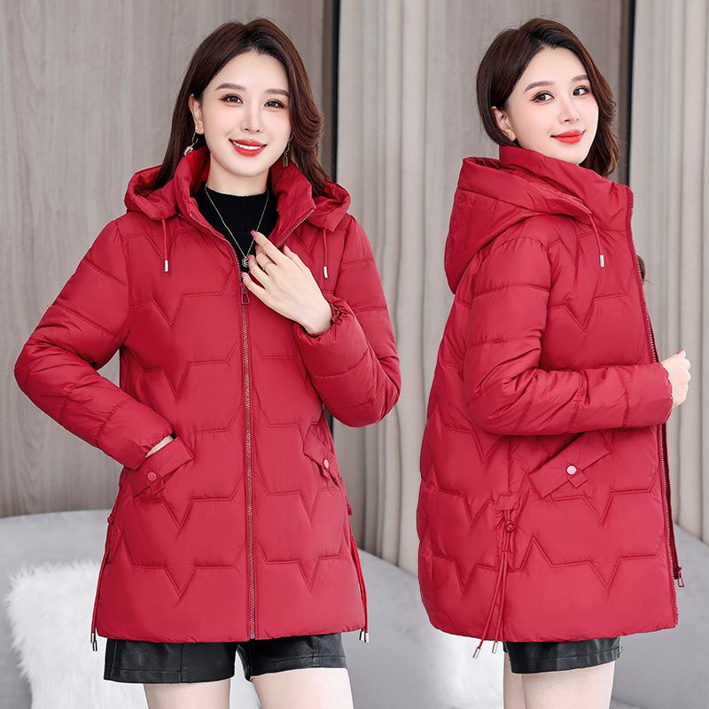 Down cotton jacket padded jacket women's mid-length Korean version slim slimming winter jacket padded jacket new in 2025