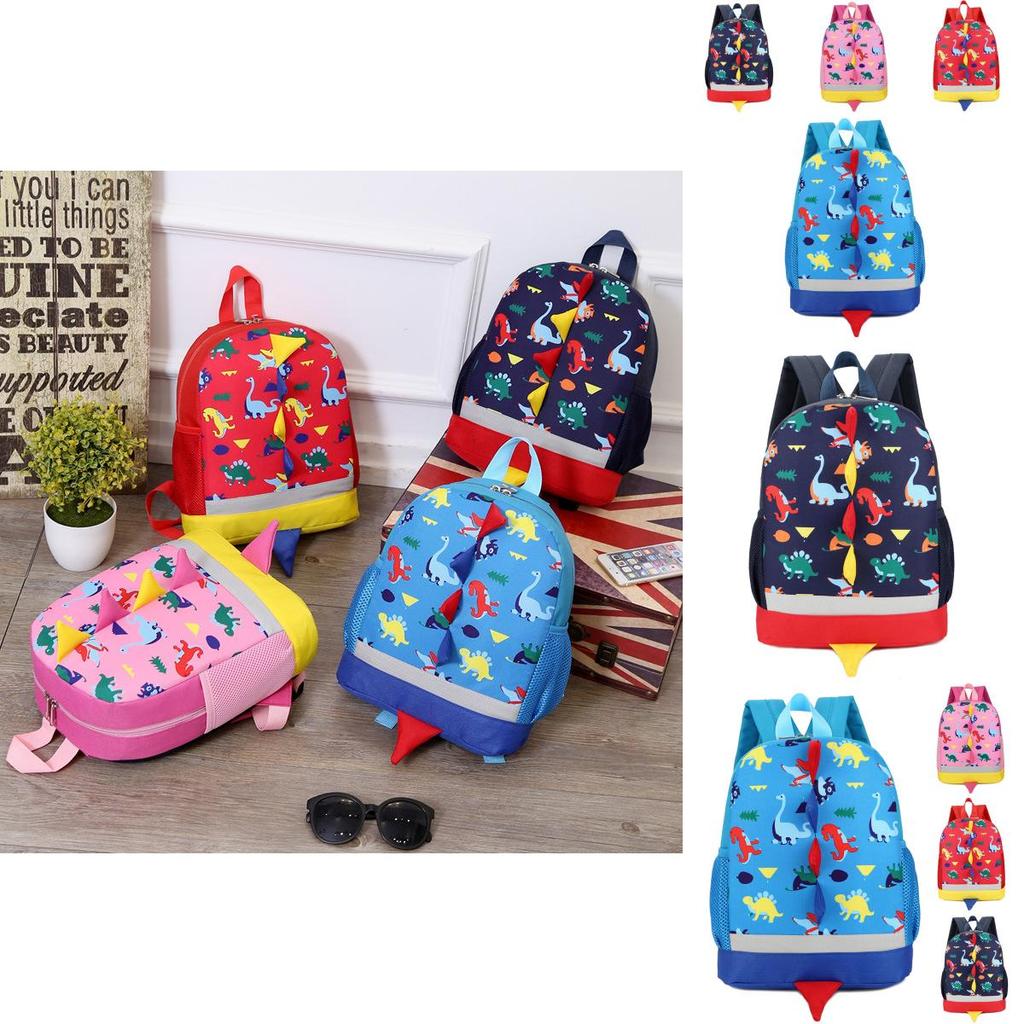 Cute Cartoon Animal Print Toddler Backpack Durable Nylon For Boys And Girls