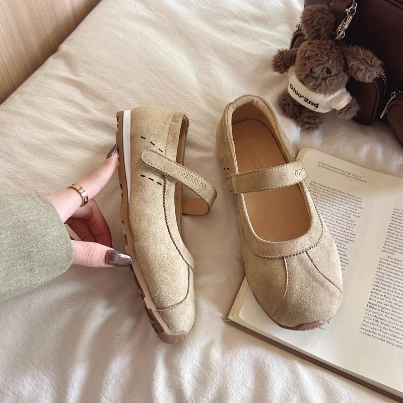 Flats Women Loafers Shoes Suede Ballet Shoes Woman Sneakers 2025 New Trend Sandals Summer Designer Mary Jane Zapatillas De Mujer