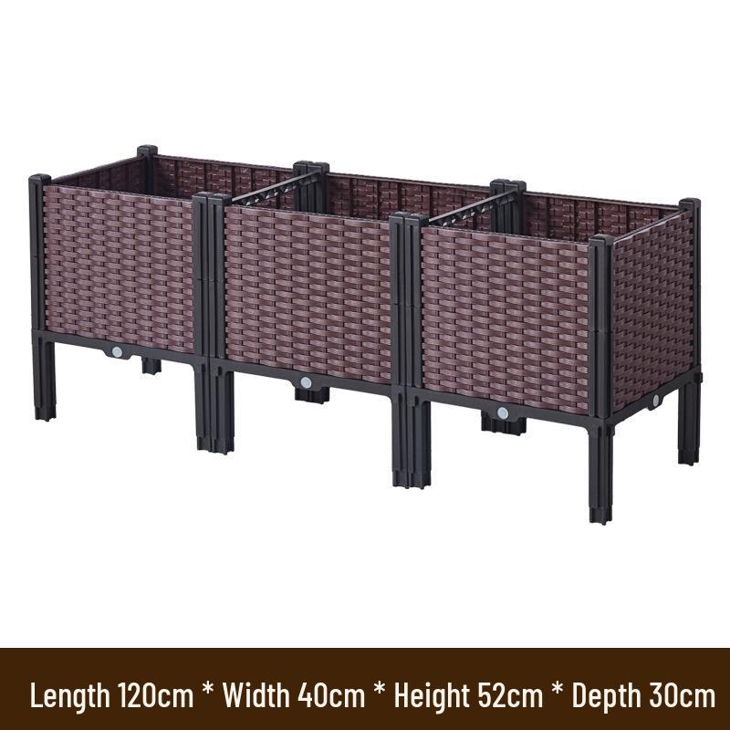 Multi-layer Space-saving Rectangular Planter Box for Indoor/Outdoor Vegetable Gardening